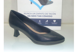 SALON PIEL NAPA NEGRO TACON 4,5 CM PLANTA ACOLCHADA TOTAL FLEX