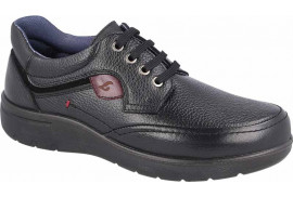 BLUCHER NAPA NEGRO 4 OJETES BORDON,PISO GOMA