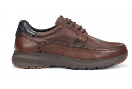 BLUCHER BORDON NAPA PIEL HIDROFUGADA MARRON NUT 4 OJETES, PISO GOMA, PLANTILLE EXTRAIBLE