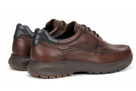 BLUCHER BORDON NAPA PIEL HIDROFUGADA MARRON NUT 4 OJETES, PISO GOMA, PLANTILLE EXTRAIBLE