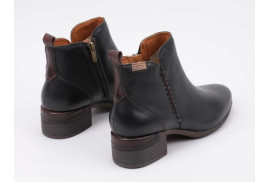 BOTIN PIEL NAPA NEGRO,PALA LISA PASADO LATERAL,CREMALLERA INTERIOR,TACON 3CM PISO GOMA