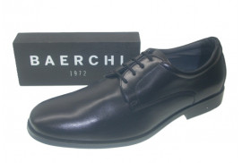 BLUCHER LISO CABRA NEGRO 4 OJETES. PISO GOMA