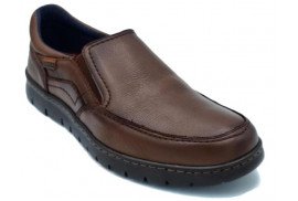 ¡¡¡ EN REBAJAS !!! MOCASIN PIEL NAPA MARRON,ELASTICOS LATERALES,PISO GOMA,PLANTILLA EXTRAIBLE