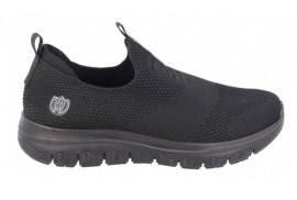 ¡¡¡ EN REBAJAS !!! MOCASIN DEPORTIVO NEGRO TIPO SKECHERS PLANTILLA ACOLCHADA,PISO GOMA ANTIDESLIZANTE