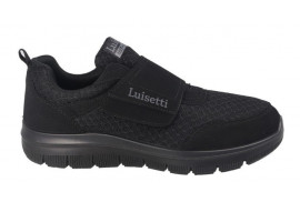 DEPORTIVO NEGRO TIPO SKECHERS BELCRO PLANTILLA ACOLCHADA, PISO GOMA NEGRO ANTIDESLIZANTE