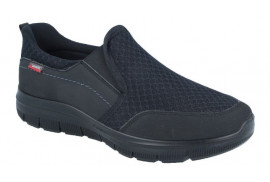 MOCASIN TEJIDO NEGRO TIPO SKECHERS PLANTILLA EXTRAIBLE, PISO GOMA ANTIDESLIZANTE