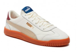 DEPORTIVO PUMA HIELO, BANDAS LATERALES TAUPE, TALON GRANATE, PISO GOMA