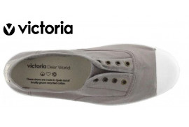 6623 VICTORIA. Ingles lona gris puntera goma