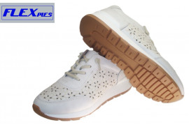 DEPORTIVO PIEL NAPA HIELO, CORDONES ELASTICOS, CALADO FLORES, PLATILLA EXTRAIBLE PISO GOMA