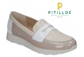 MOCASIN CHAROL PIEL COMBINADO TONOS BEIGES ANTIFAZ BLANCO, PLANTILLA EXTRAIBLE PISO GOMA