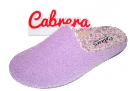 ZUECO RIZO MALVA, VIVO FLORES,PLANTILLA EXTRAIBLE,PISO GOMA
