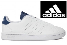 DEPORTIVO BLANCO/MARINO ADVANTAGE TIPO STAN SMITH, PISO GOMA