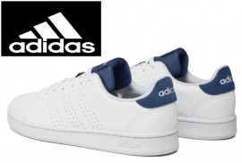 DEPORTIVO BLANCO/MARINO ADVANTAGE TIPO STAN SMITH, PISO GOMA