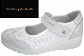 MERCEDES CALADA TEJIDO BLANCO/PLATA BELCRO,PLANTILLA EXTRAIBLE PISO EVA CUÑA BAJA GOMA CUÑA BAJA