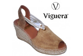 SANDALIA SERRAJE CUERO,ELASTICOS LATERALES,CUÑA YUTE 5 CUERDAS