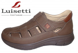 SANDALIA NOBUCK MARRON, TALON CERRADO, PISO GOMA