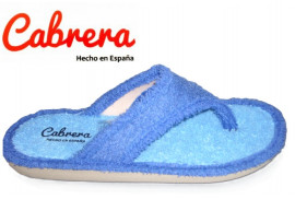 Vista lateral zapatilla de verano para mujer Cabrera 2301 aguamarina