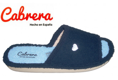 Zapatilla de casa para señora Cabrera 2391 rizo marino y corazón bordado Valencia