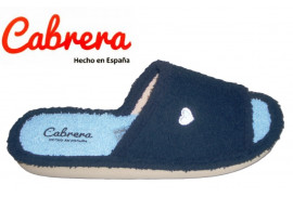 Zapatilla de casa para señora Cabrera 2391 rizo marino y corazón bordado Valencia