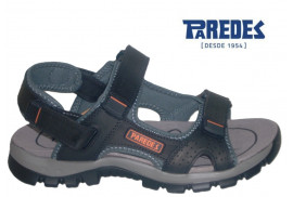 CALIFORNIANA BELCROS PIEL NOBUCK ENGRASADO NEGRO, PISO GOMA TRECKING