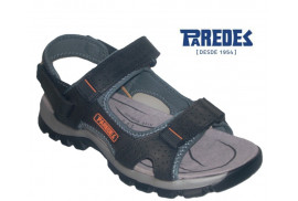 CALIFORNIANA BELCROS PIEL NOBUCK ENGRASADO NEGRO, PISO GOMA TRECKING