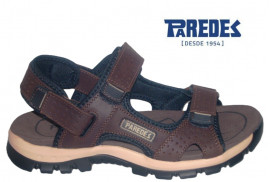 CALIFORNIANA BELCROS PIEL NOBUCK ENGRASADO MARRON, PISO GOMA TRECKING