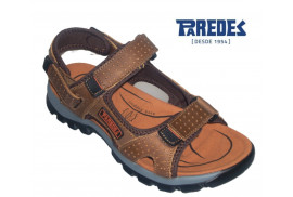CALIFORNIANA BELCROS PIEL NOBUCK ENGRASADO CAMEL, PISO GOMA TRECKING