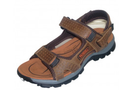 CALIFORNIANA BELCROS PIEL NOBUCK ENGRASADO CAMEL, PISO GOMA TRECKING