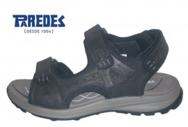 CALIFORNIANA BELCROS PIEL NOBUCK ENGRASADO NEGRO, PISO GOMA TRECKING
