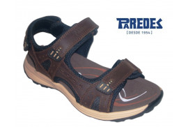 CALIFORNIANA BELCROS PIEL NOBUCK ENGRASADO MARRON, PISO GOMA TRECKING