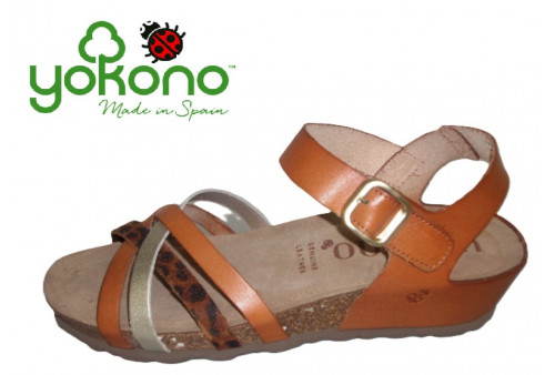 Yokono sandalia piel leopardo valencia