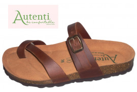 BIO SANDALIA DEDO CRUZADO HEBILLA LATERAL PIEL NOBUCK ENGRASADO MARRON PLANTA PIEL