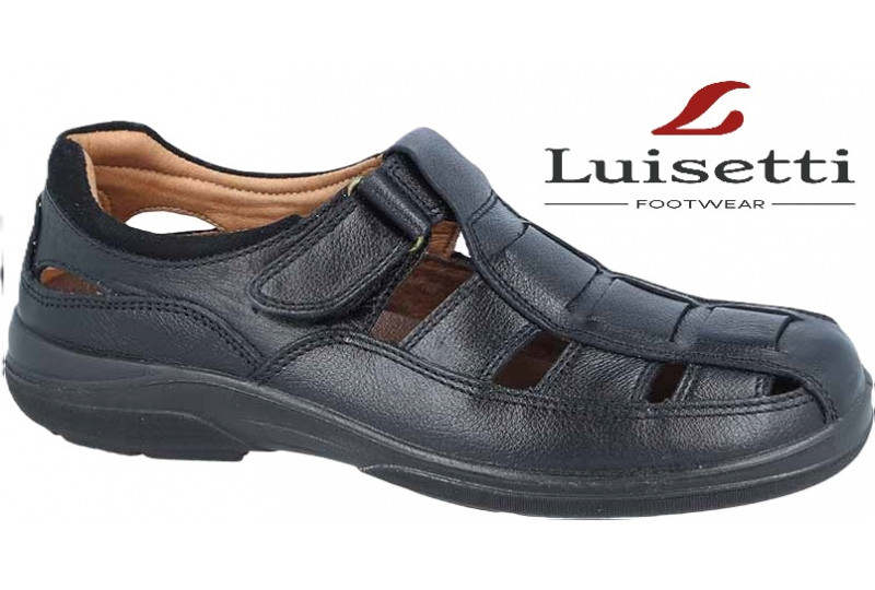 13451 Luisetti-piel-negra-sandalia-hombre-valencia