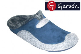 CHINELA SUAPEL MARINO COMBINADA GRIS, PLANTILLA EXTRAIBLE PISO GOMA