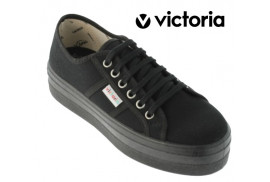 109205 VICTORIA. Deportivo plataforma antelina negro piso goma
