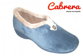 5070 Cabrera Zapatilla Cerrada Suapel Azafata escote en V, cuña baja piso goma