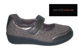 38612 Doctor Cutillas. Mercedes velcro acolchada taupe, plantilla extarible piso ultralight
