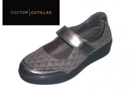38612 Doctor Cutillas. Mercedes velcro acolchada taupe, plantilla extarible piso ultralight