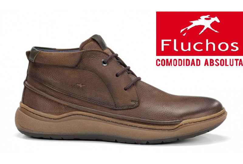 Fluchos F2034 de hombre piel engrasada marrón perfil