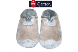 CHINELA SUAPEL MUSGO COMBINADA GRIS, PLANTILLA EXTRAIBLE PISO GOMA