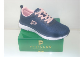 DEPORTIVO AZUL CORDONES PLANTILLA MEMORY FOAM,PISO EVA BLANCO