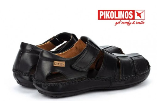 Pikolinos-Tarifa-06J-5433-sandalia-piel-caballero-negra-gaspar-valencia