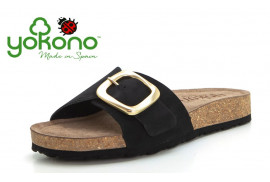 Sandalia de pala Yokono Jerba 114 serraje negro Valencia