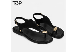 1691-top 3 sandalia ante negra