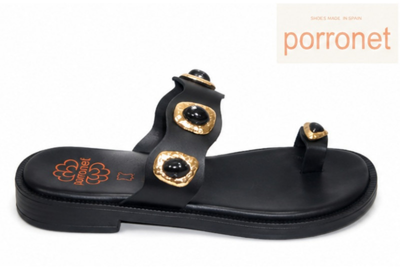 3237 porronet negro sandalia dedo gaspar