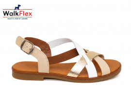 sandalia comoda walkflex combinada mujer