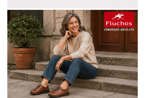 Mujer con zapatos Fluchos F0354 Susan cuero día a día casual