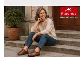Mujer con zapatos Fluchos F0354 Susan cuero día a día casual