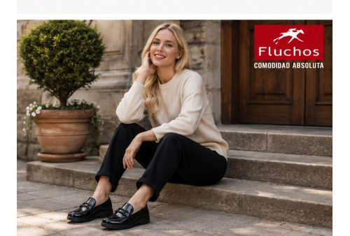 Fluchos F1794 mocasín mujer con plantilla extraíble y suela EVA Light