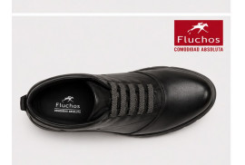 Fluchos Susan F0356 negro con cremallera lateral y cordones elásticos